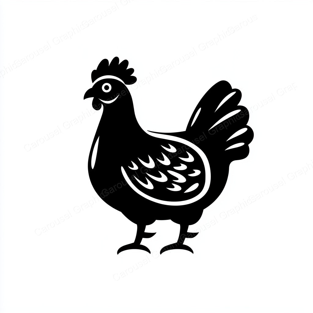 Hen Vector Graphic preview