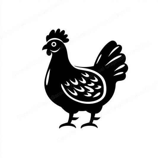 Hen Vector Graphic preview