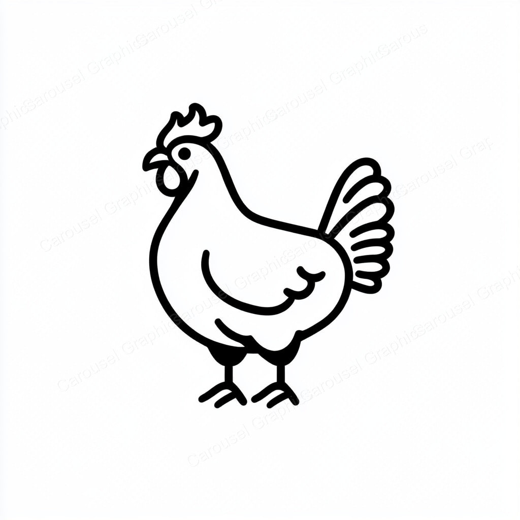 Hen Vector Graphic preview