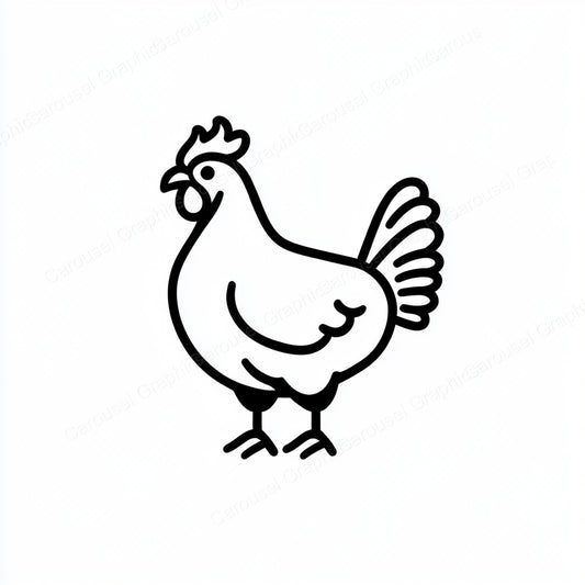 Hen Vector Graphic preview