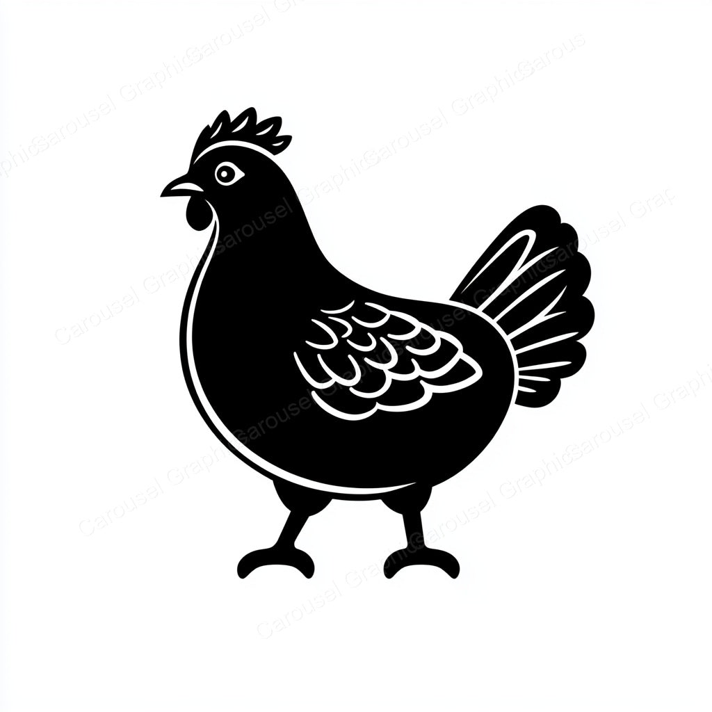 Hen Vector Graphic preview