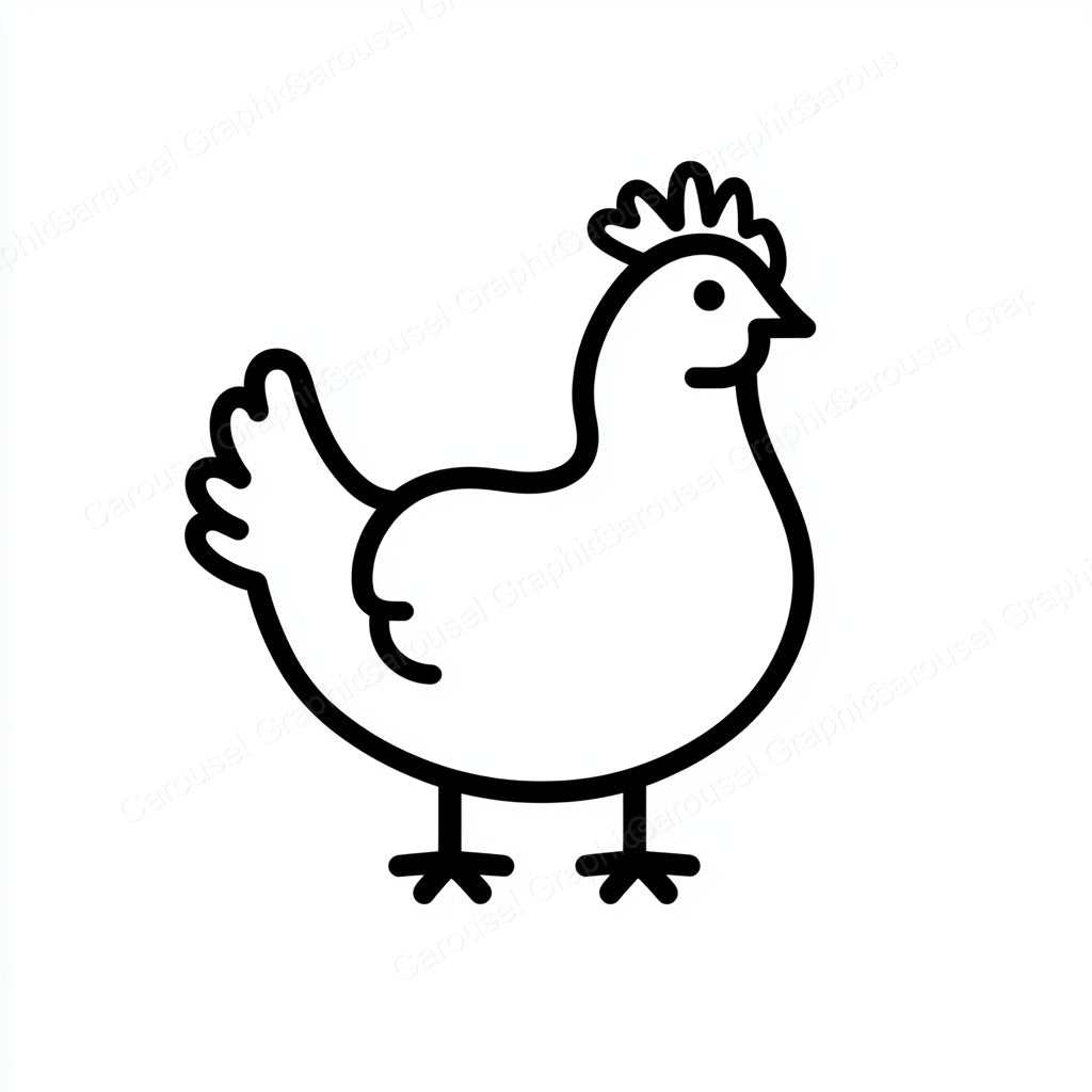 Hen Vector Graphic preview