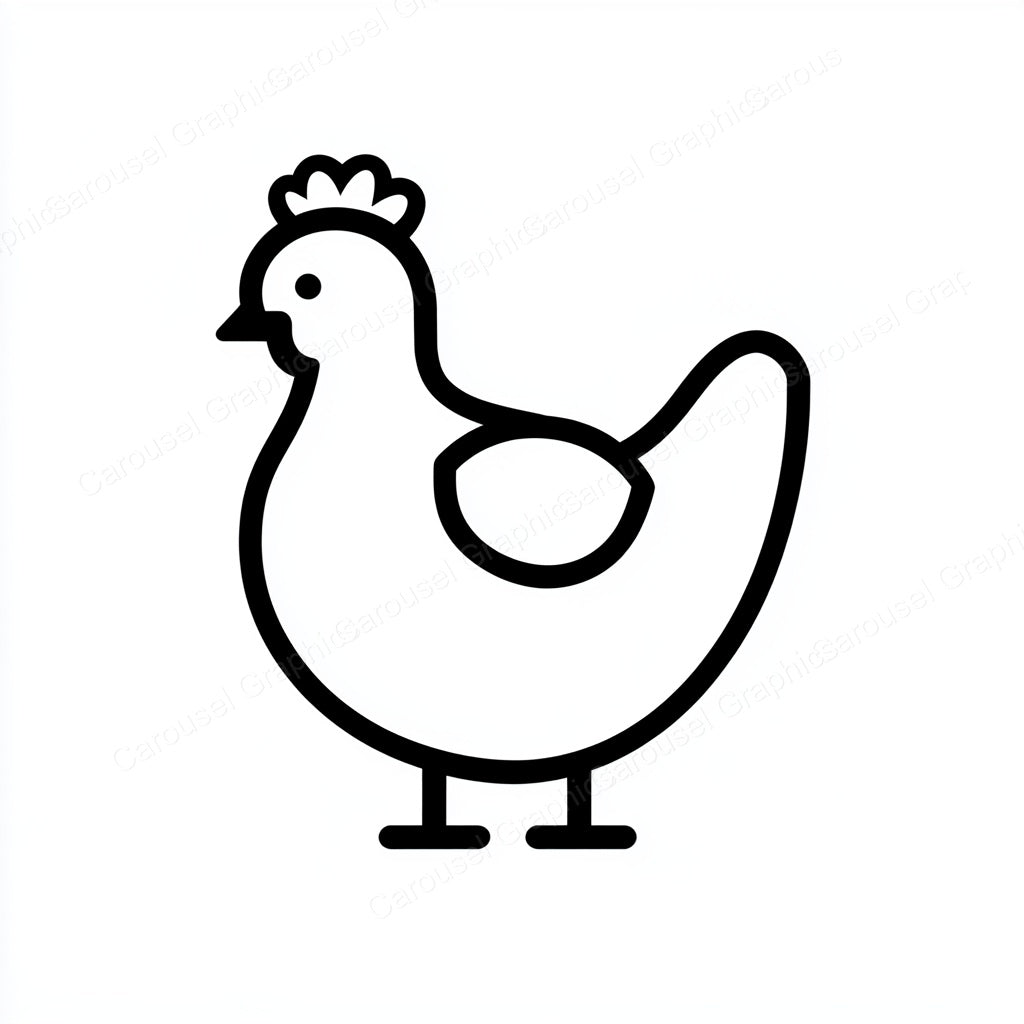 Hen Vector Graphic preview