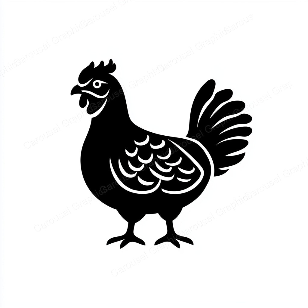 Hen Vector Graphic preview