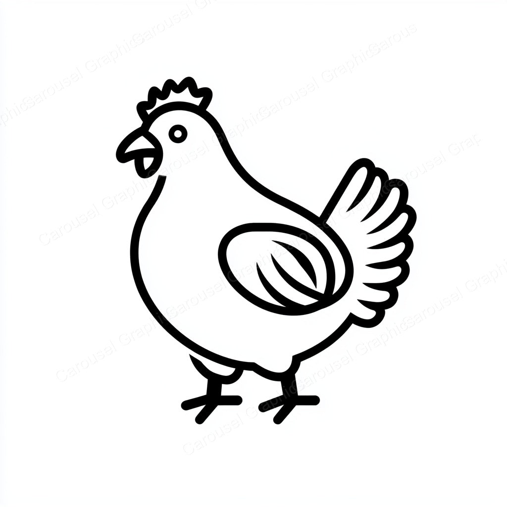 Hen Vector Graphic preview