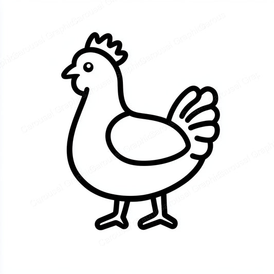 Hen Vector Graphic preview