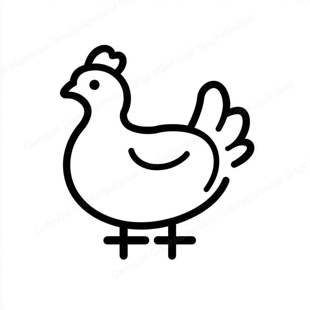 Hen Vector Graphic preview