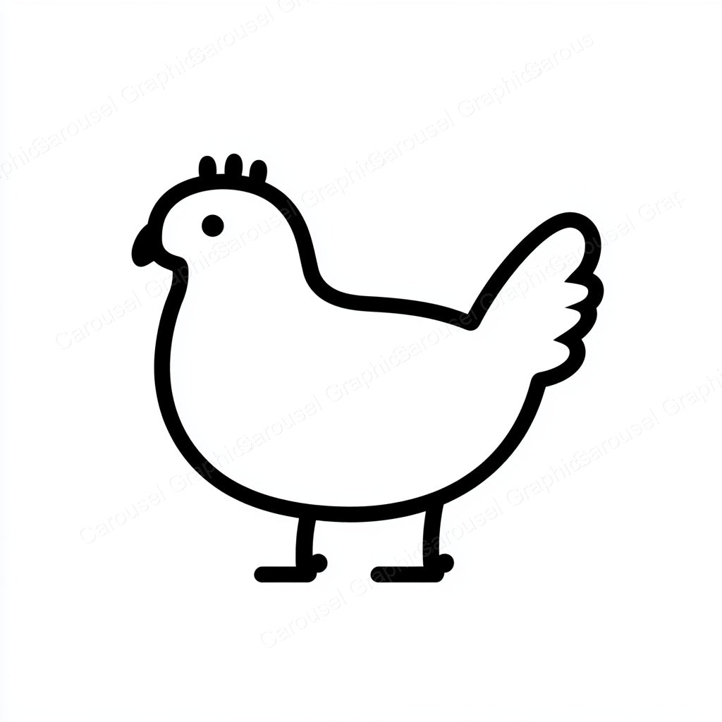 Hen Vector Graphic preview
