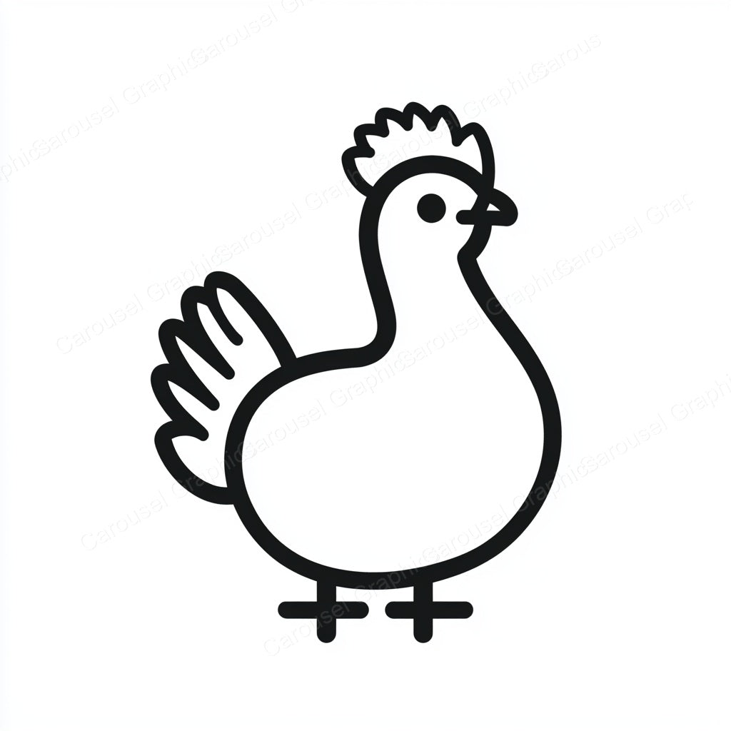 Hen Vector Graphic preview