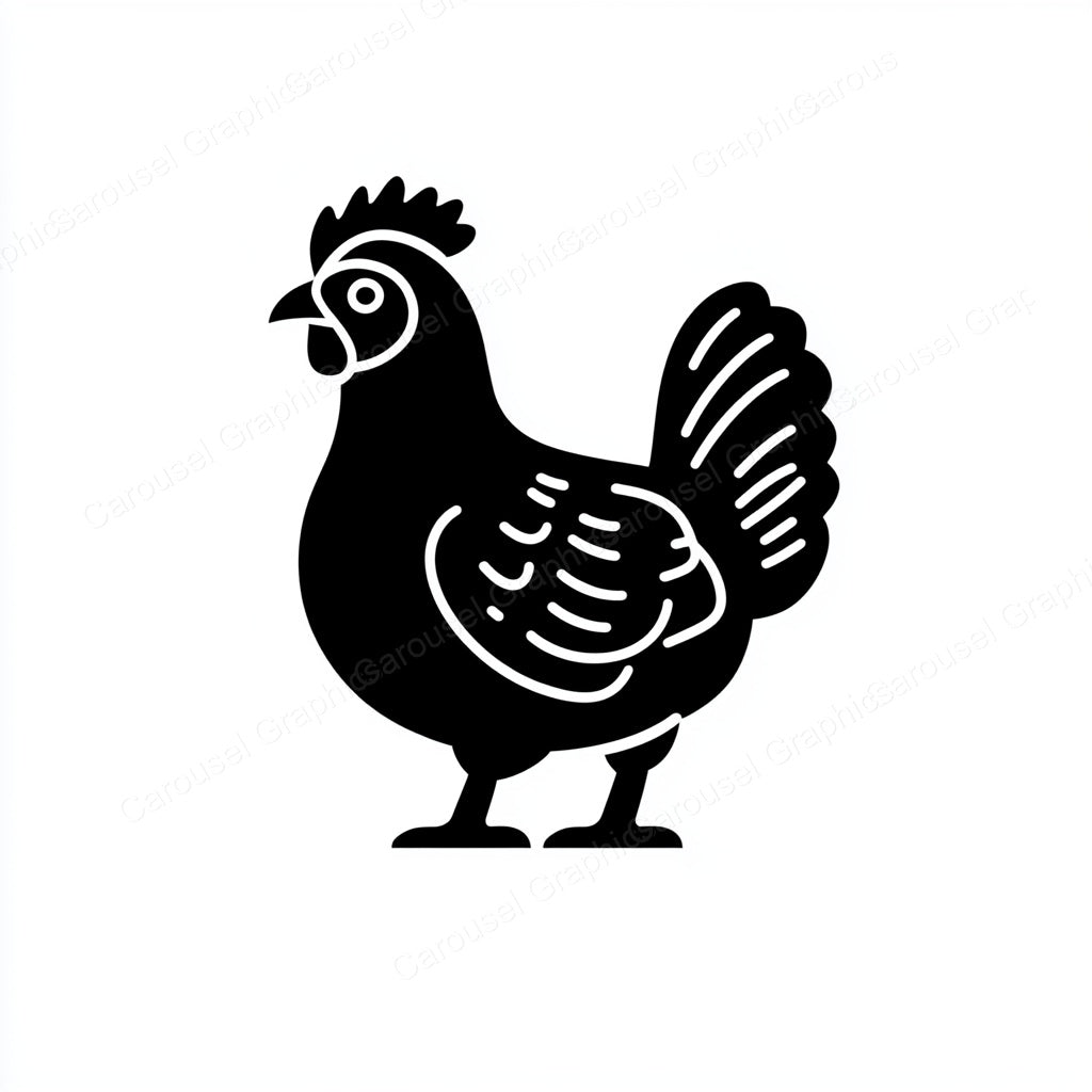 Hen Vector Graphic preview