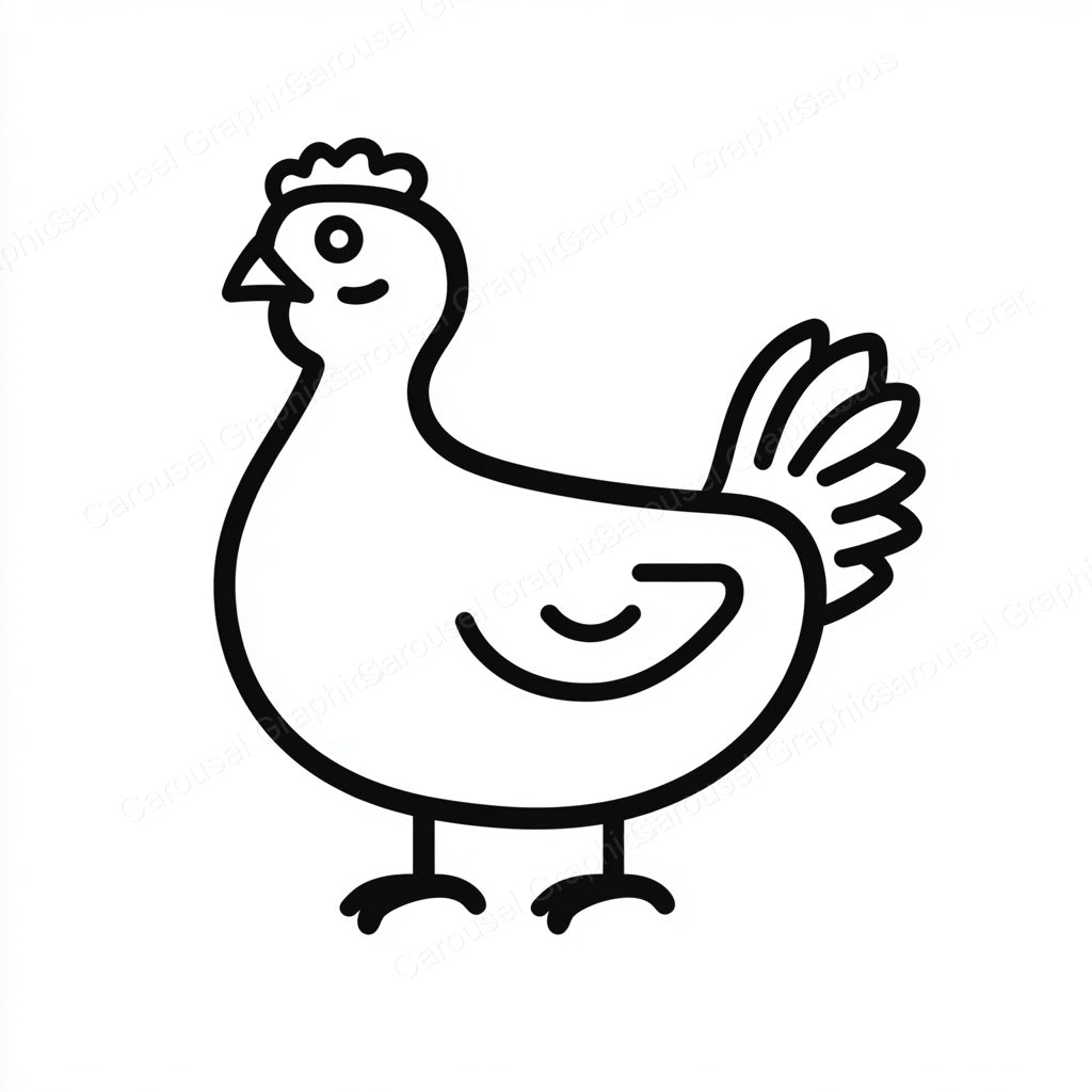 Hen Vector Graphic preview