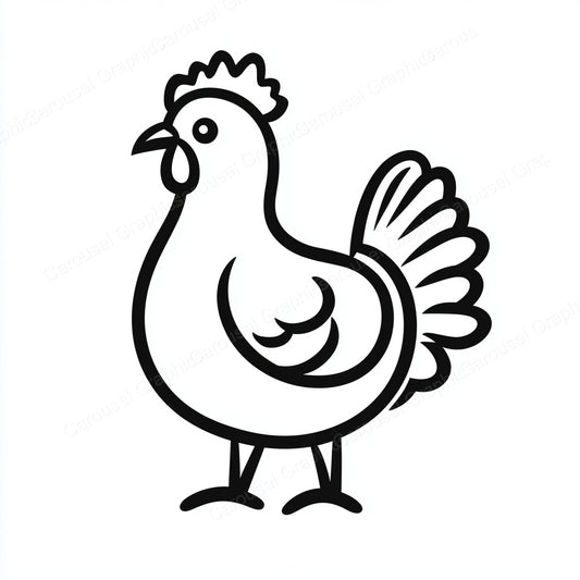 Hen Vector Graphic preview