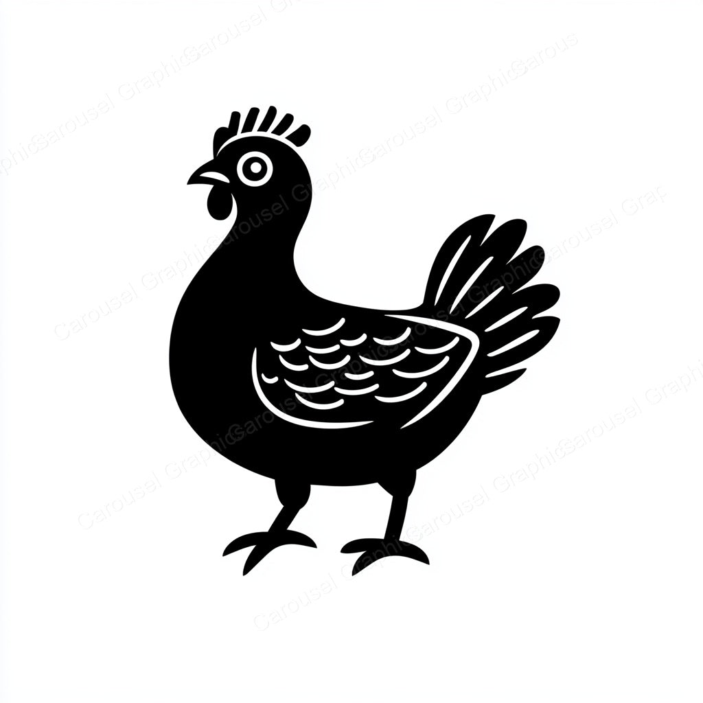 Hen Vector Graphic preview