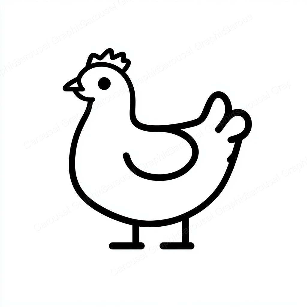 Hen Vector Graphic preview