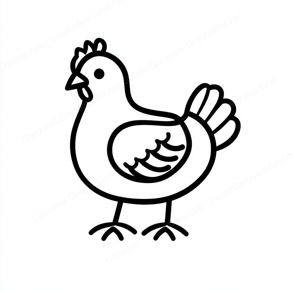 Hen Vector Graphic preview