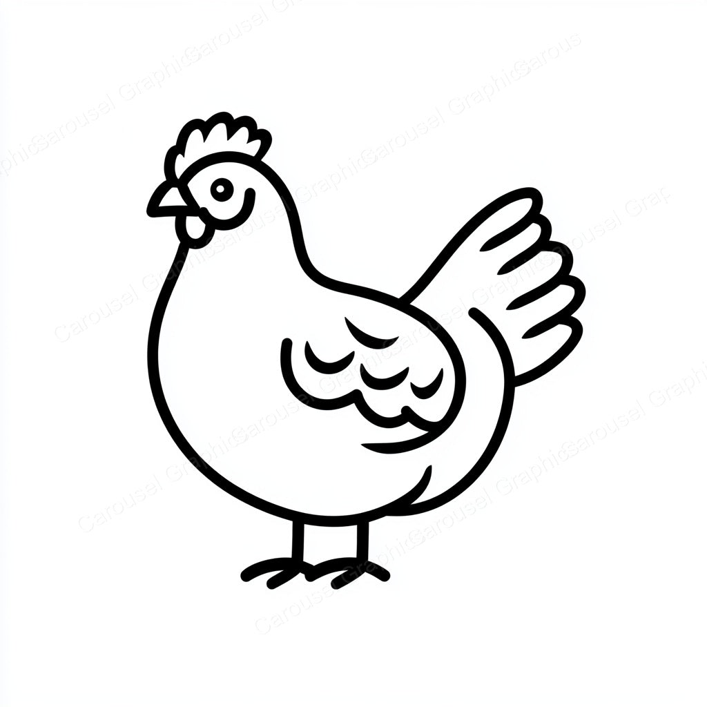 Hen Vector Graphic preview