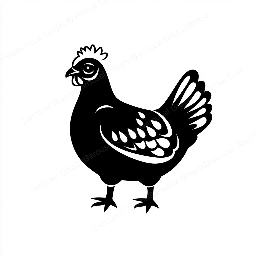 Hen Vector Graphic preview