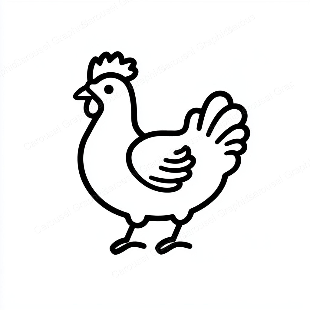Hen Vector Graphic preview