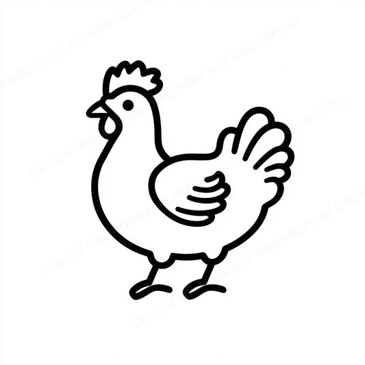 Hen Vector Graphic preview