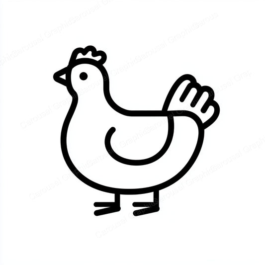 Hen Vector Graphic preview