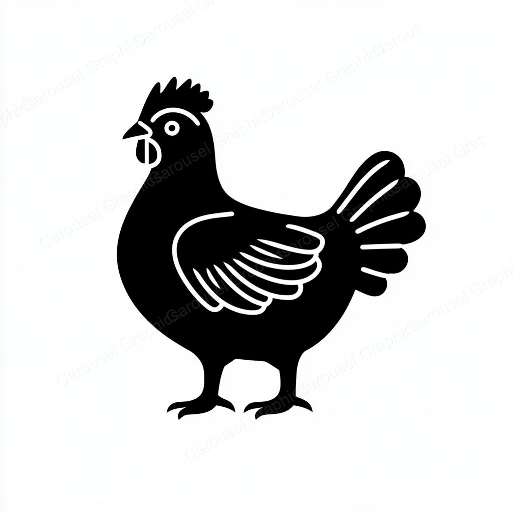 Hen Vector Graphic preview