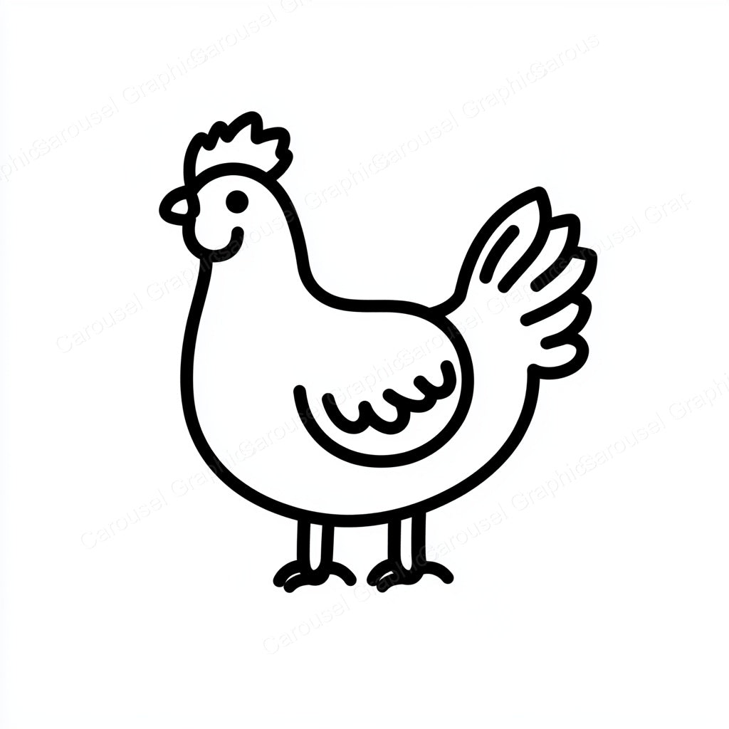 Hen Vector Graphic preview