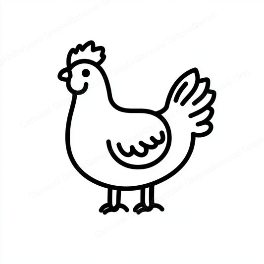 Hen Vector Graphic preview