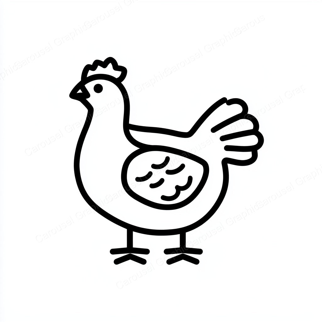 Hen Vector Graphic preview