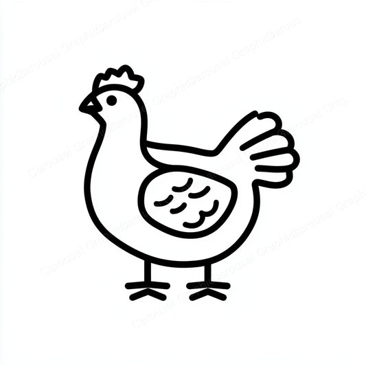 Hen Vector Graphic preview