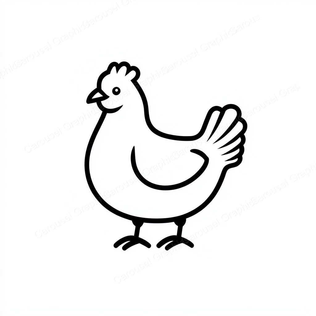 Hen Vector Graphic preview