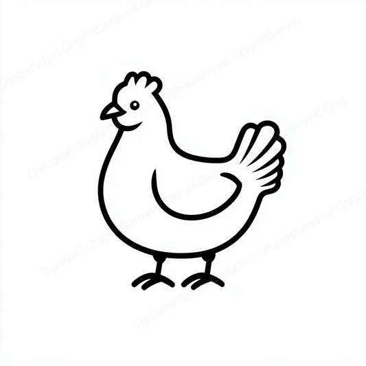 Hen Vector Graphic preview
