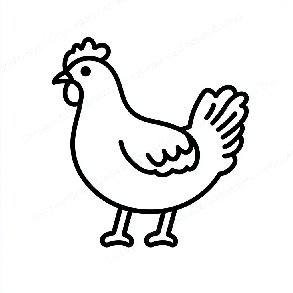 Hen Vector Graphic preview