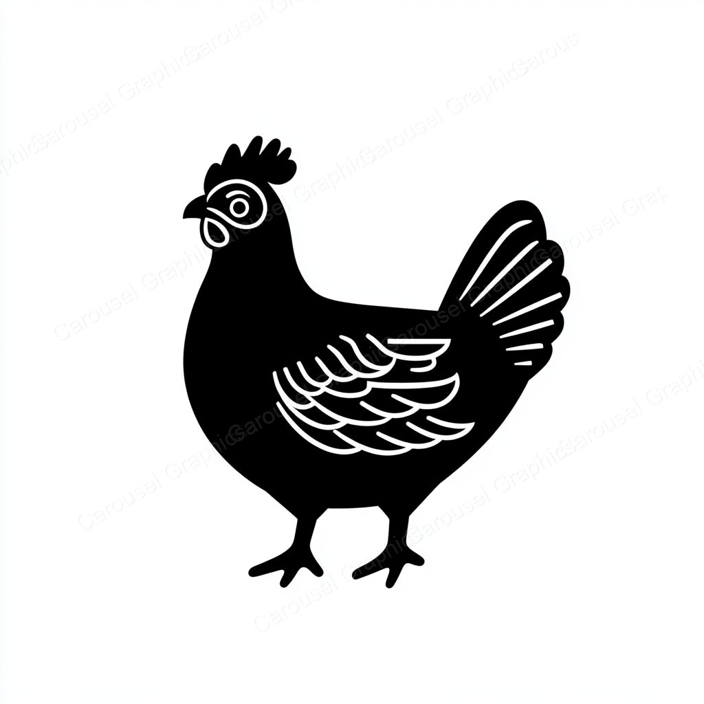Hen Vector Graphic preview