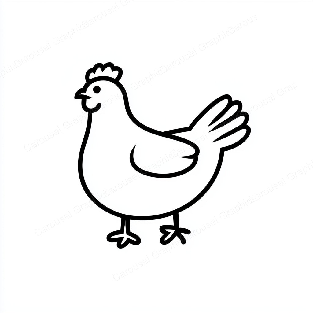 Hen Vector Graphic preview
