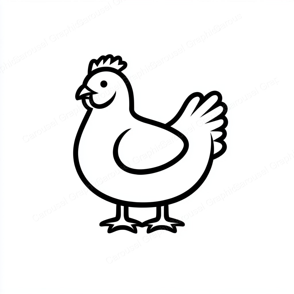 Hen Vector Graphic preview