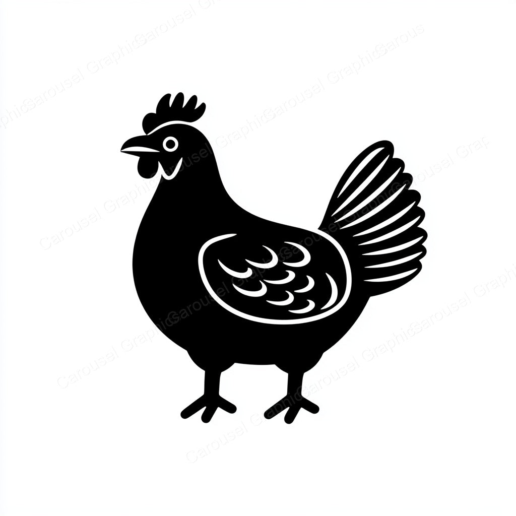 Hen Vector Graphic preview