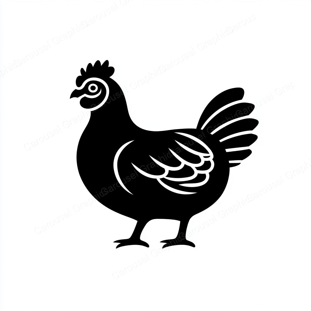 Hen Vector Graphic preview