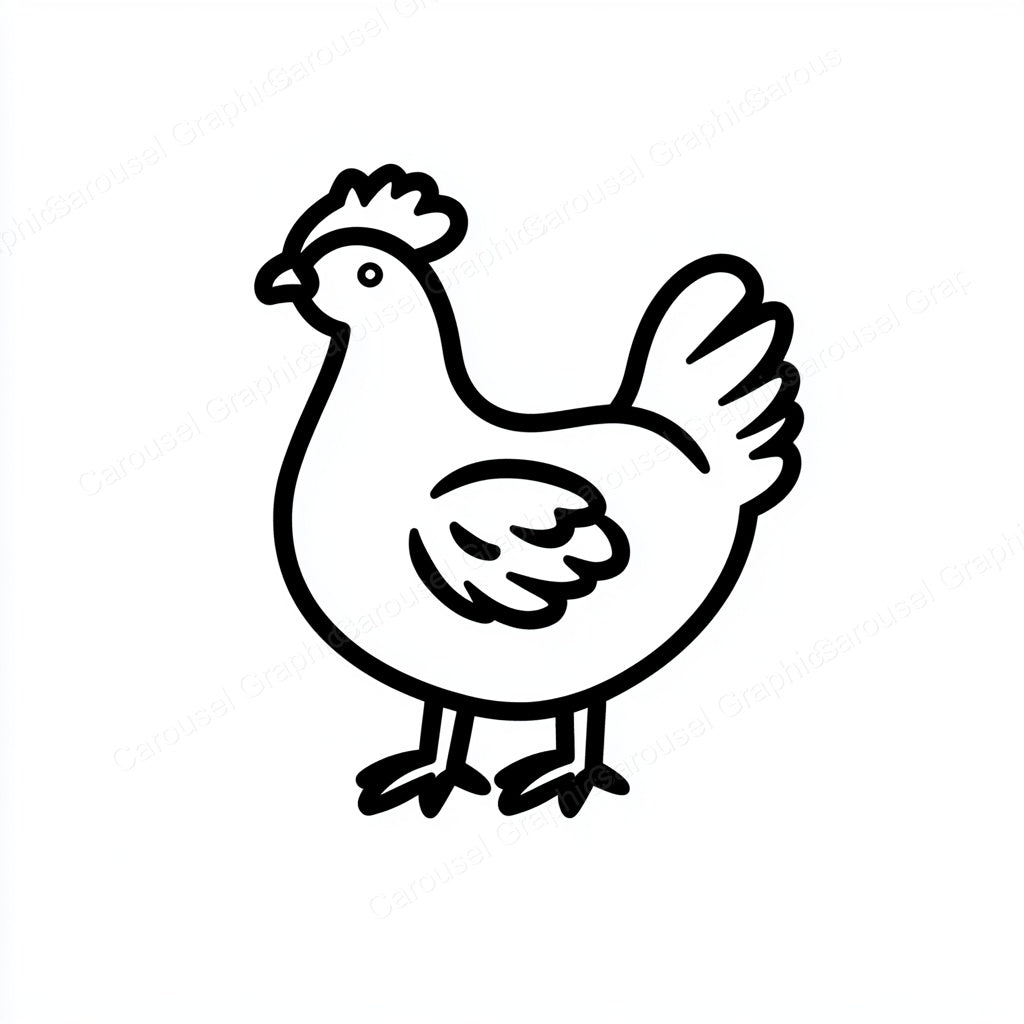 Hen Vector Graphic preview