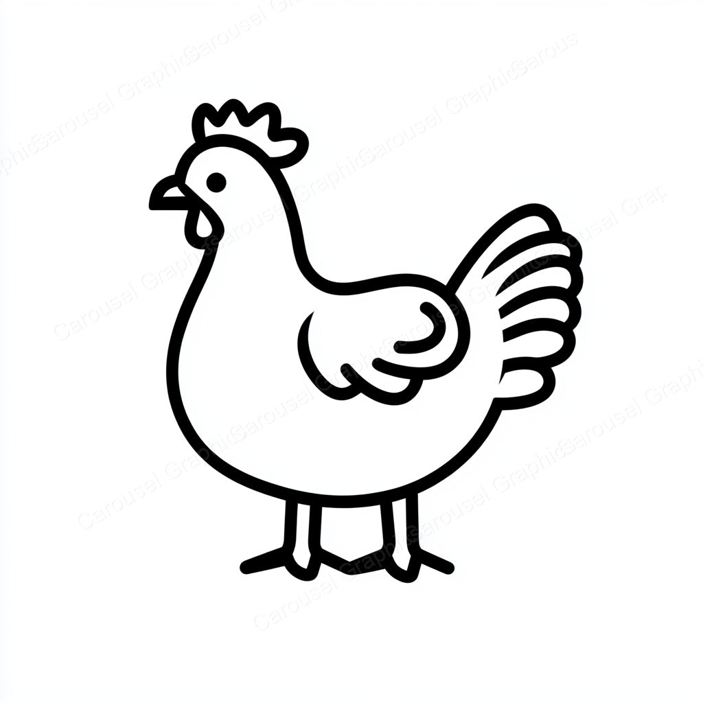 Hen Vector Graphic preview