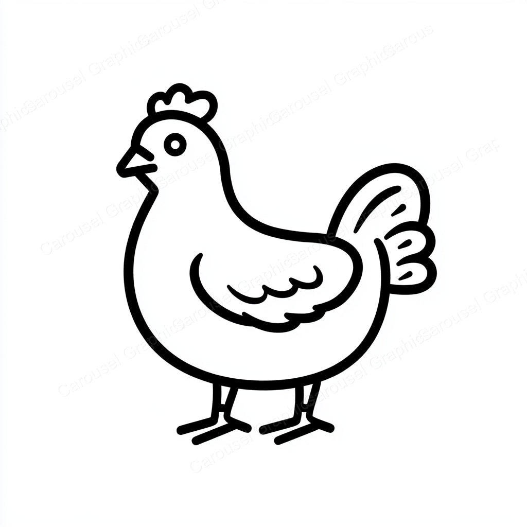 Hen Vector Graphic preview