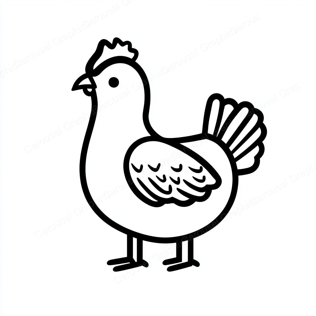 Hen Vector Graphic preview