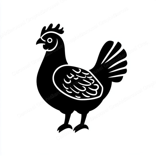 Hen Vector Graphic preview