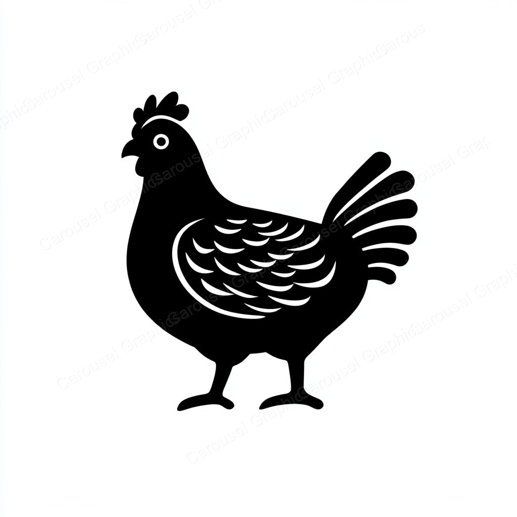 Hen Vector Graphic preview