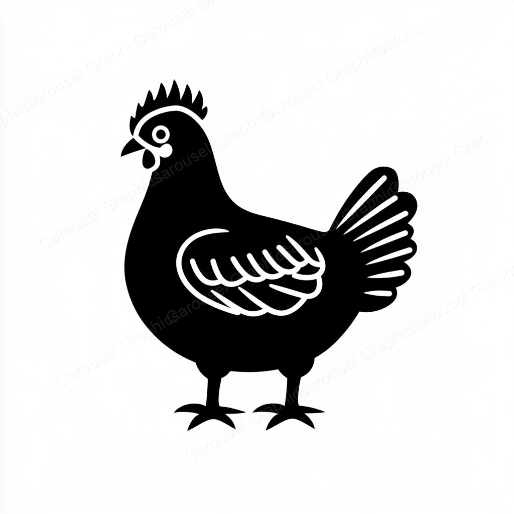 Hen Vector Graphic preview