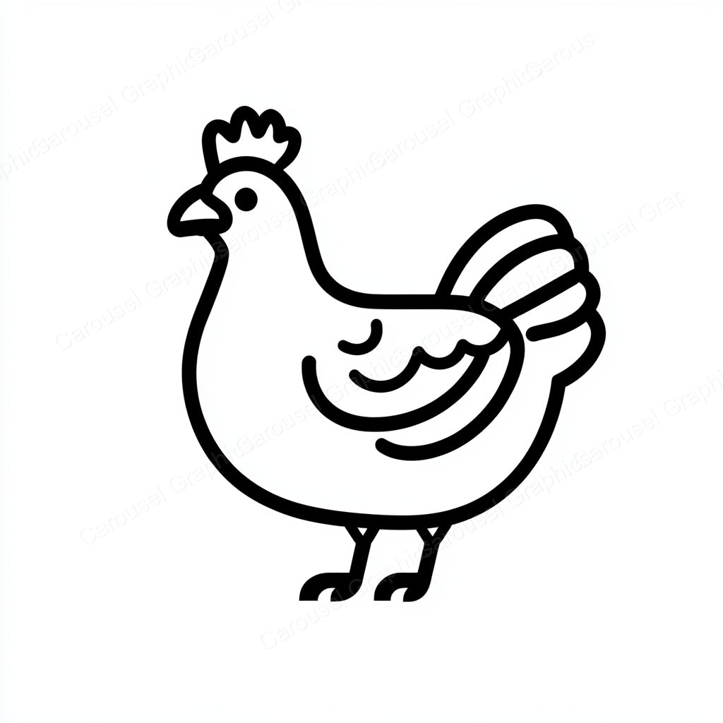 Hen Vector Graphic preview