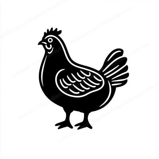 Hen Vector Graphic preview