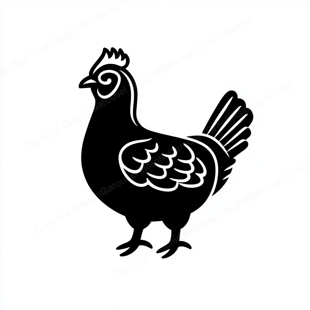 Hen Vector Graphic preview