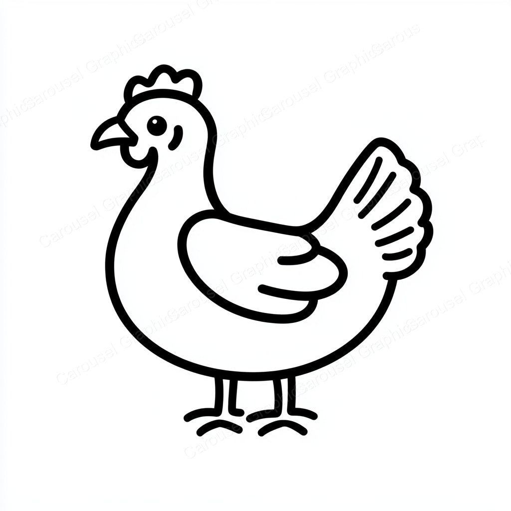 Hen Vector Graphic preview