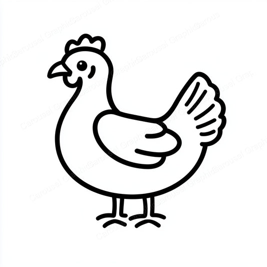 Hen Vector Graphic preview