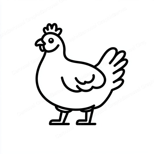 Hen Vector Graphic preview